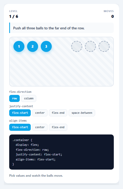 Flexbox Alignment Game