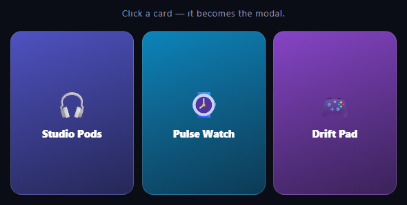 Flip Card to Modal