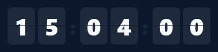Screenshot of the Flip Clock snippet rendered live