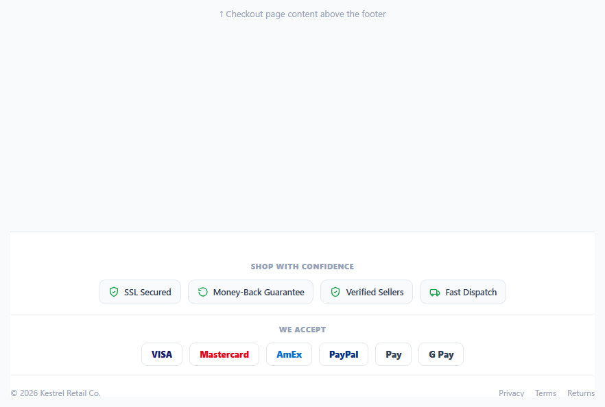 Footer Trust & Payment Badges Row
