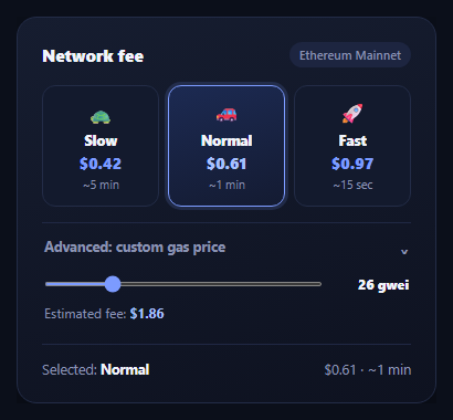 Gas Fee Estimator