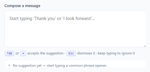 Screenshot of the Ghost Text Inline Autocomplete Input snippet rendered live
