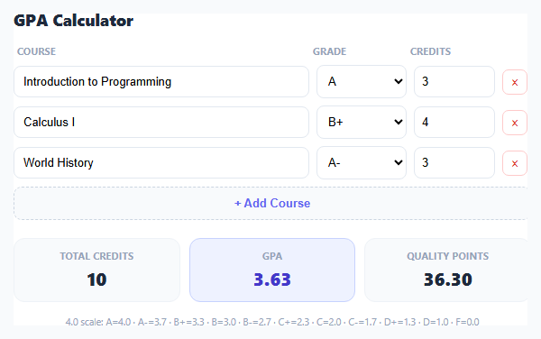 GPA Calculator