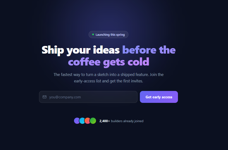 Hero Email Capture