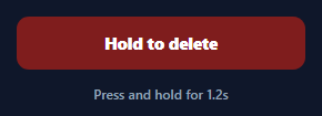 Screenshot of the Hold to Confirm Button snippet rendered live