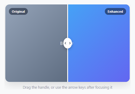 Before/After Image Comparison Slider