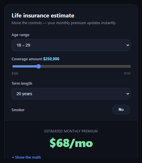 Insurance Quote Calculator