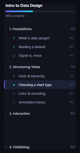 Lesson Sidebar Navigation