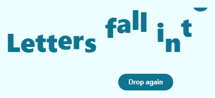 Letter Gravity Drop Text