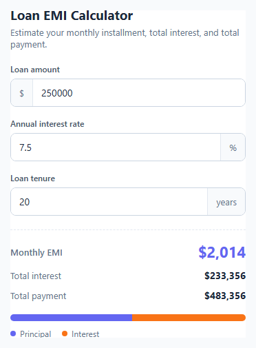 Loan EMI Calculator