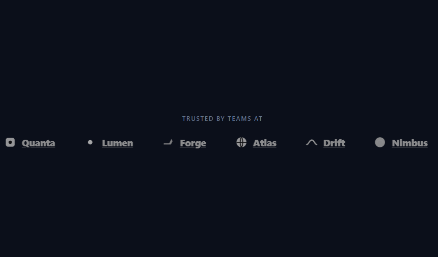 Screenshot of the Logo Marquee snippet rendered live