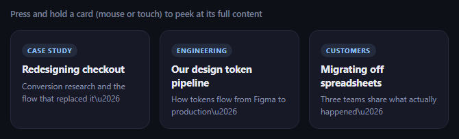 Long-Press Preview (iOS-Style Peek)