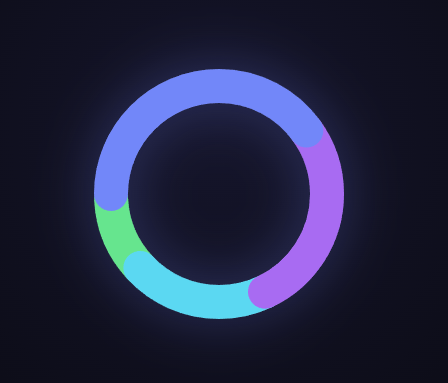 Screenshot of the Lottie Scroll Donut Chart snippet rendered live