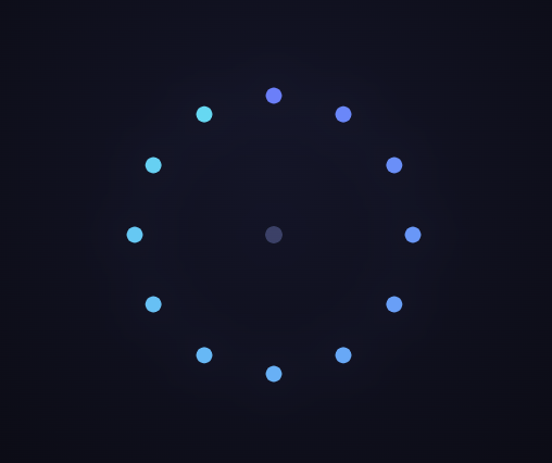 Screenshot of the Lottie Scroll Pulse Dots snippet rendered live
