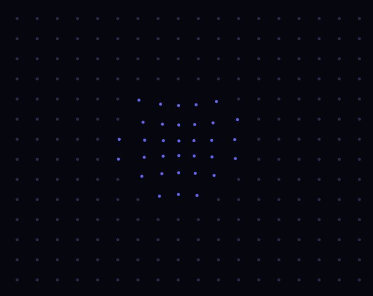 Screenshot of the Magnetic Grid snippet rendered live