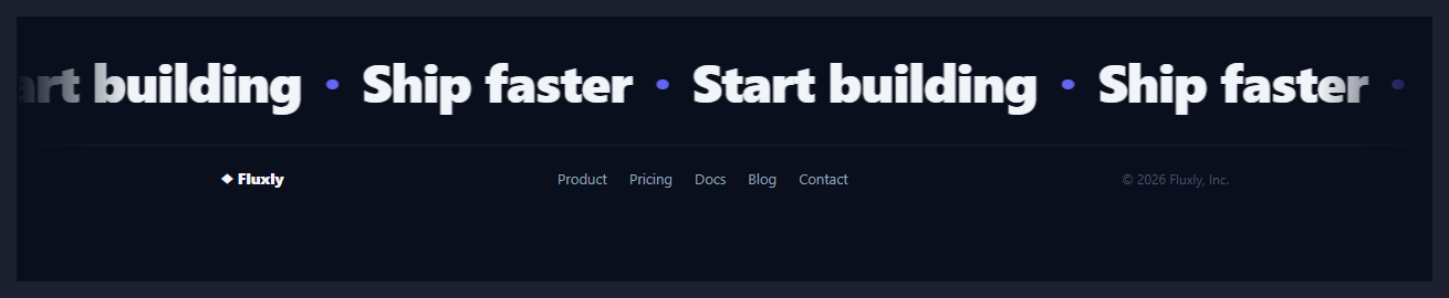 Marquee Footer
