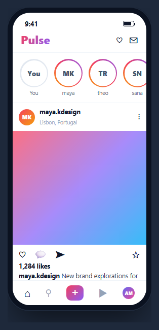 Mobile Feed Screen