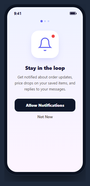 Mobile Permission Request Screen