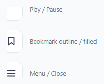 Morphing Icon State Transitions (Play/Pause, Bookmark, Menu/Close)