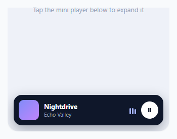 Now Playing Mini Player
