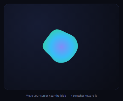 Screenshot of the Paper.js Vector Blob snippet rendered live