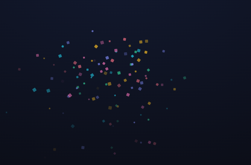 Screenshot of the Physics2D Particle Burst snippet rendered live