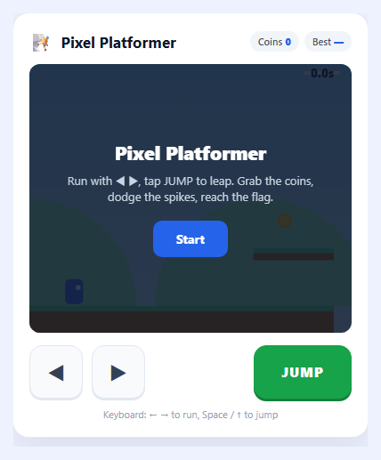 Pixel Platformer Game