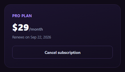 Cancellation Retention Offer