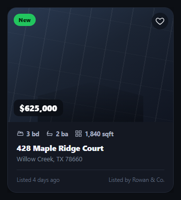 Property Listing Card