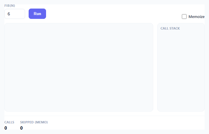 Screenshot of the Recursion Tree Visualizer snippet rendered live