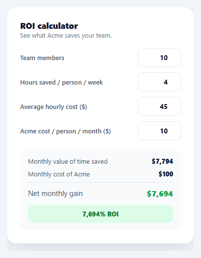 ROI Calculator