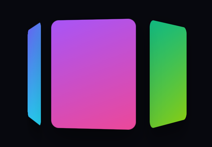 Screenshot of the Scroll Rotate Gallery snippet rendered live