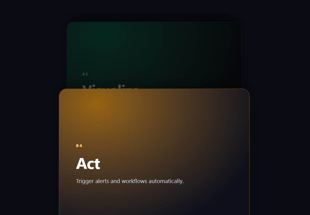Screenshot of the Scroll Sticky Stack snippet rendered live