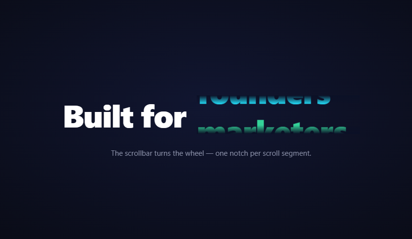 Screenshot of the Scroll Word Wheel snippet rendered live