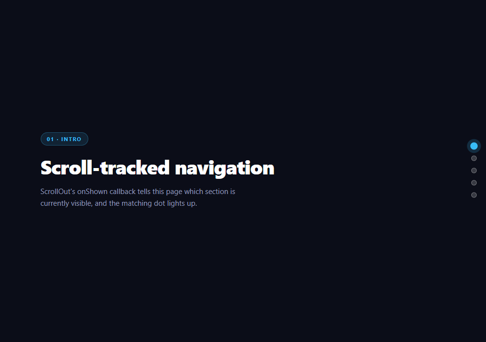 ScrollOut Progress Nav Dots