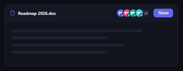Shared Document Presence Bar