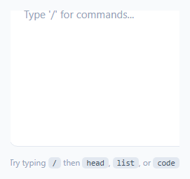 Screenshot of the Notion-Style Slash Command Menu snippet rendered live