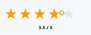 Screenshot of the Star-Rating Drag Slider snippet rendered live