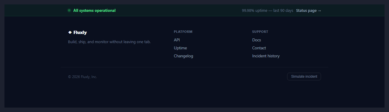 Status Bar Footer