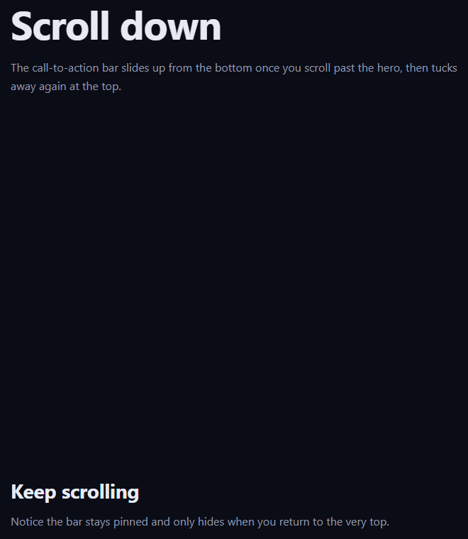Sticky CTA Footer