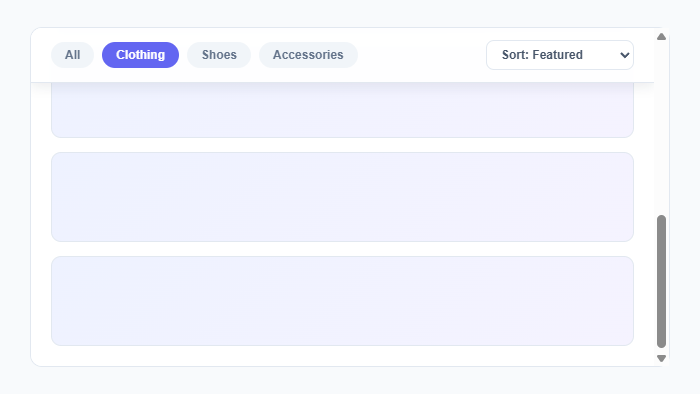Sticky Filter Bar