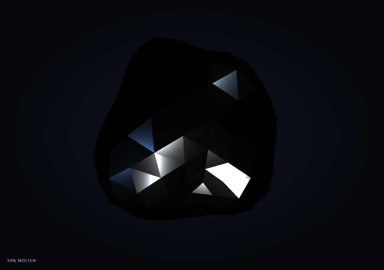 Three.js Scroll Liquid Metal Blob