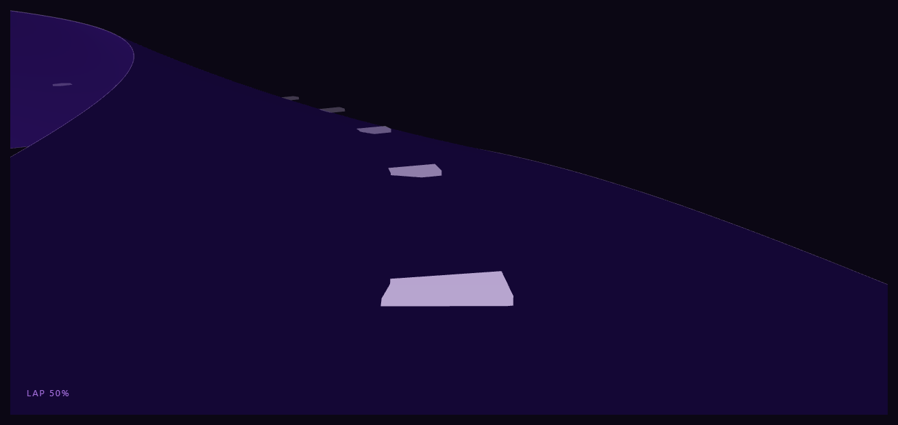 Screenshot of the Three.js Scroll Möbius Strip Ride snippet rendered live
