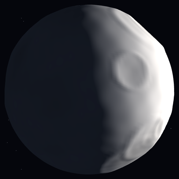 Screenshot of the Three.js Scroll Moon Phases Cycle snippet rendered live