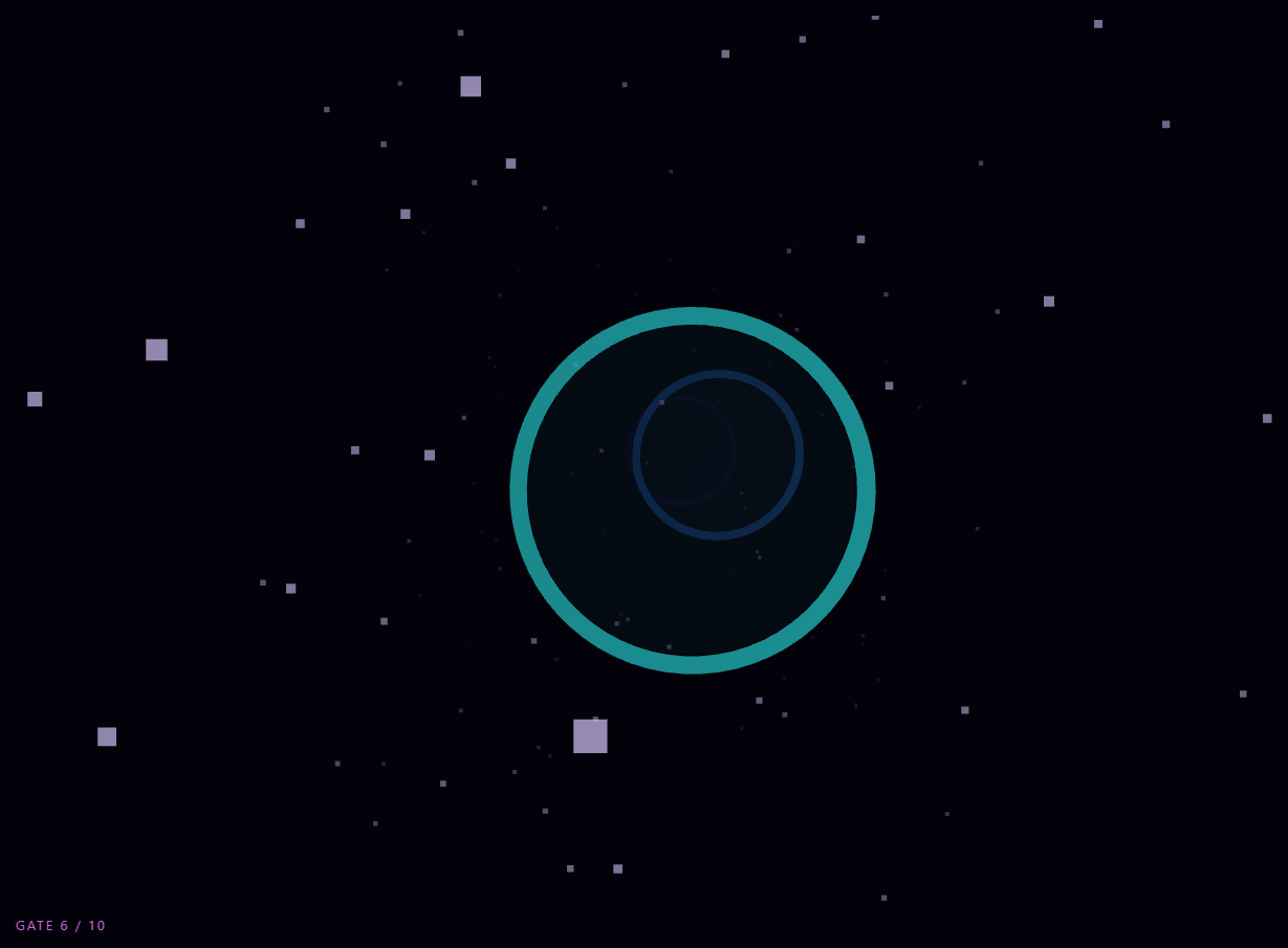Screenshot of the Three.js Scroll Portal Gate Sequence snippet rendered live