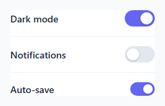 Screenshot of the Toggle Switch snippet rendered live