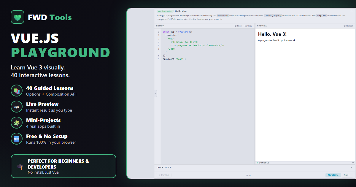 Vue.js Playground