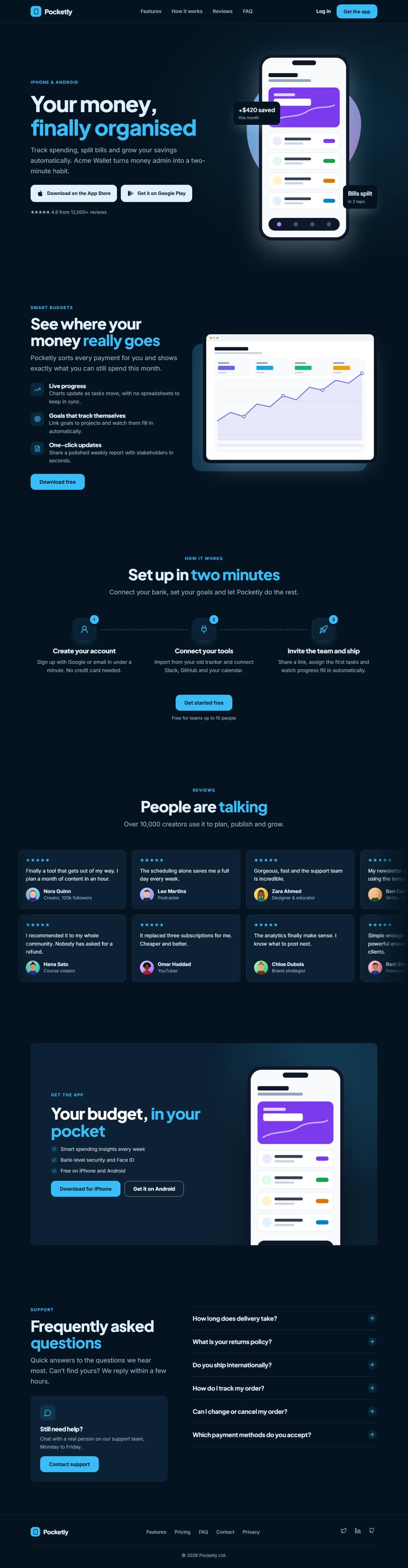 Mobile App Landing Page