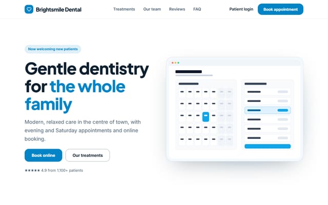 Dental Clinic Website template preview
