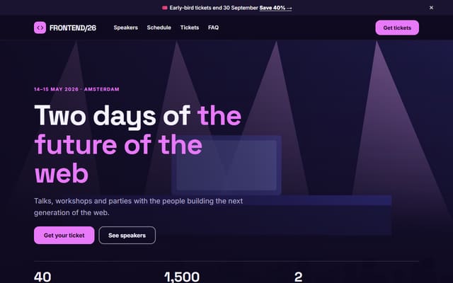 Event & Conference Website template preview